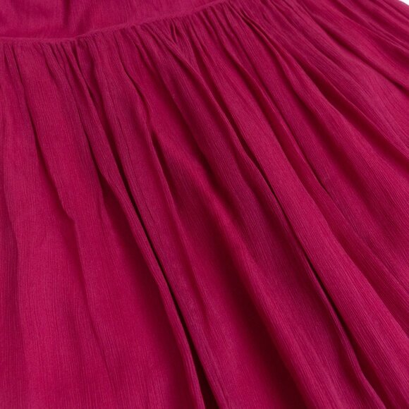J Crew Silk Chiffon Cocktail Dress Red Wild Berry Midi Size 2 - Picture 7 of 16